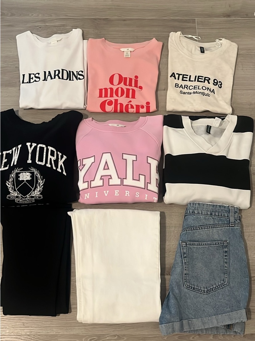 H&M 9-Piece Mix & Match Capsule | Sizes XS-S | Yale, Graphics & Staples
